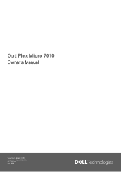 Dell OptiPlex Micro 7010 Owners Manual