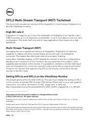 Dell U2417HJ DP1.2 Multi-Stream Transport MST Techsheet
