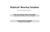 Epson BrightLink 455Wi Mounting Template