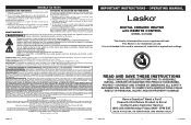 Lasko CC18306 User Manual