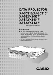 Casio XJ-S52 Owners Manual