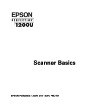 Epson Perfection 1200U Photo Scanner Basics