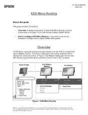 Epson TrueOrder KDS Epson TrueOrder KDS - KDS Menu Routing-Quick User Manual