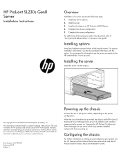 HP ProLiant SL250s HP ProLiant SL230s Gen8 Server Installation Instructions - (February 2012)