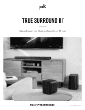Polk Audio True Surround III User Guide