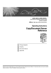 Ricoh Aficio MP 3500SP Copy/Document Server Reference