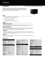Sony KDL-32BX310 Marketing Specifications