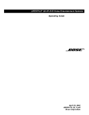Bose LS28IIIWHT Operating Guide