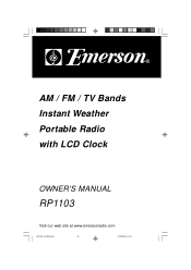 Emerson RP1103 Owners Manual