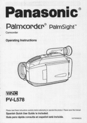 Panasonic PVL578 PVL578 User Guide