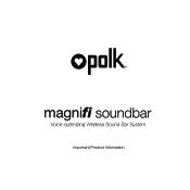 Polk Audio MagniFi Magnifi Important Information
