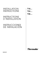Thermador T24IW800SP Installation Manual