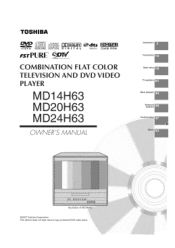 Toshiba MD14H63 Owners Manual