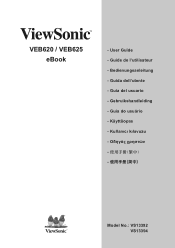 ViewSonic VEB620 VEB620 / VEB625 User Guide (English)