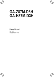 Gigabyte GA-Z87M-D3H User Manual