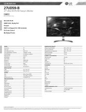 LG 27UD59-B Specification