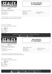Sealey SDH70 Declaration of Conformity