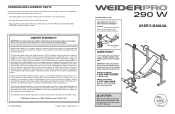 Weider 190 Wx Bench English Manual