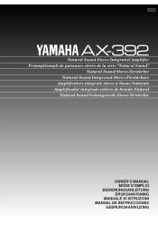 Yamaha AX-392 Owner's Manual