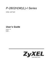 ZyXEL P-2802HW-I3 User Guide