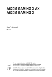 Gigabyte A620M GAMING X User Manual