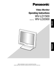 Panasonic WVLD1500 Video Monitor