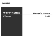 Yamaha HTR-4063 Owners Manual