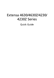 Acer 4630 4485 Quick Start Guide
