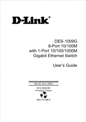 D-Link DES-1009G Product Manual