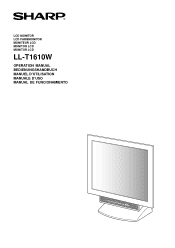 Sharp LL-T1610W Operation Manual