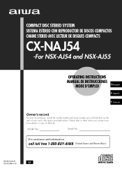 AIWA CX-NAJ54 Operating Instructions