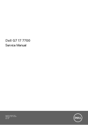 Dell G7 17 7700 Service Manual