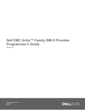 Dell Unity 400F EMC Unity Family SMI-S Provider Programmer s Guide