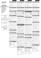 Denon AH-C351K Owners Manual