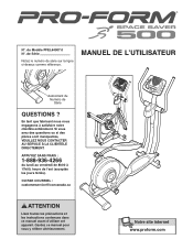 ProForm Space Saver 500 Elliptical Canadian French Manual