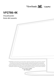 ViewSonic VP2786-4K User Guide Espanol