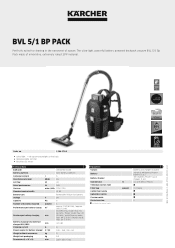 Karcher BVL 5/1 Bp Pack Product information