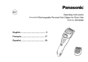 Panasonic ER-GS60 ER-GS60-S Owner's Manual (English)