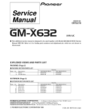 Pioneer GM-X632 Service Manual
