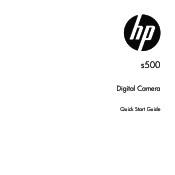 HP s500 HP s500 Digital Camera - Quick Start Guide