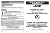 Lasko 5919 User Manual