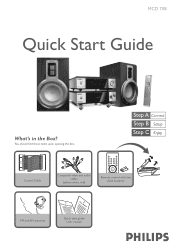 Philips MCD708 Quick start guide