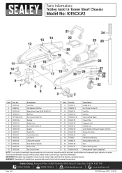 Sealey 1015CX Parts Diagram