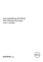 Dell S2719HS Display Manager Users Guide