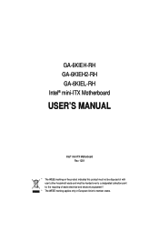 Gigabyte GA-6KIEL-RH Manual