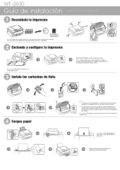 Epson WorkForce WF-2630 Installation Guide (Spanish)