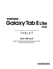 Samsung Kids Tab E Lite User Manual