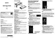 Sony NW-ZX2BLK Quick Start Guide