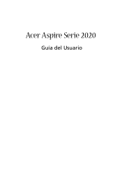Acer Aspire 2020 Aspire 2020 User's Guide ES