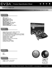 EVGA GeForce 9500 GT PDF Spec Sheet